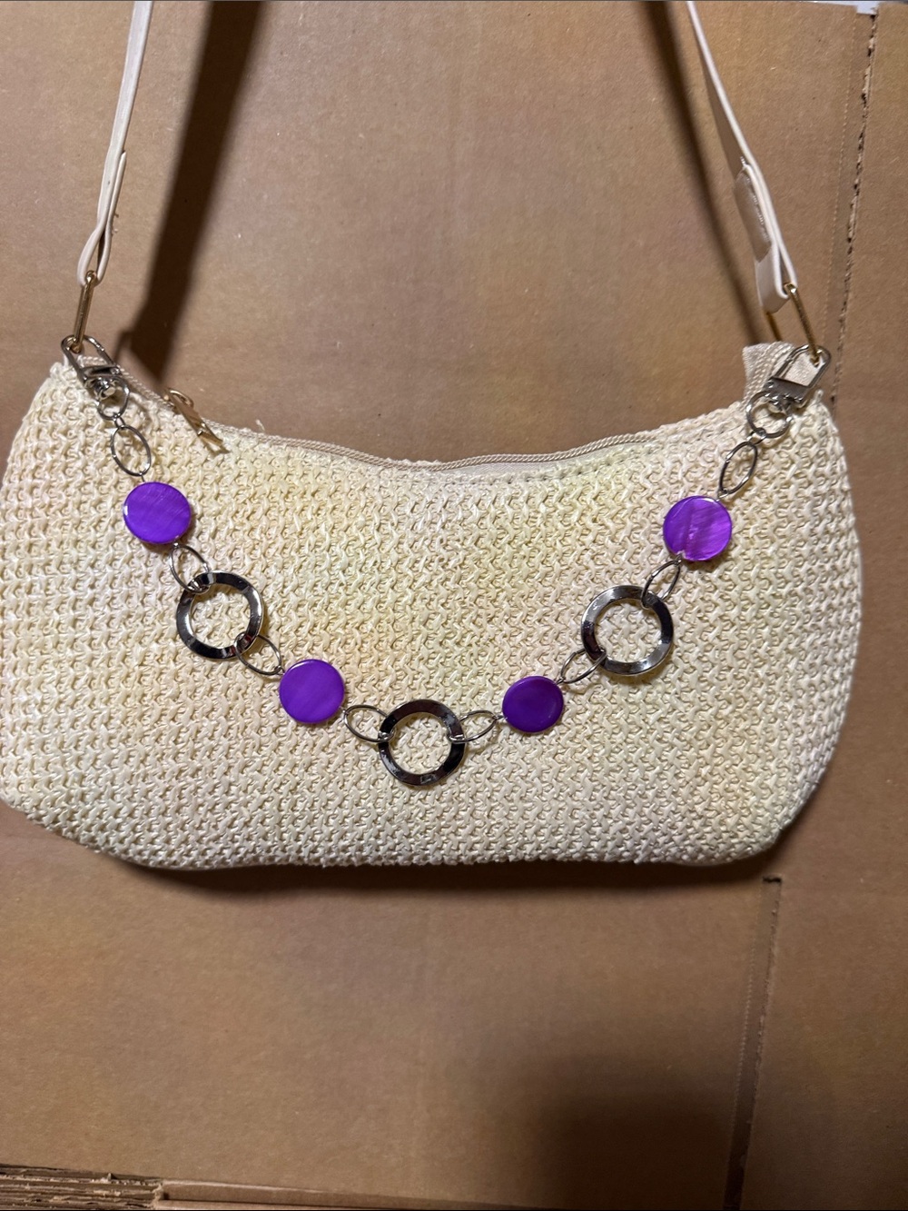 Purple and Silver Accent Chain